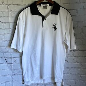 MLB By Antigua White & Black Chicago White Sox Men's Polo Shirt Size M